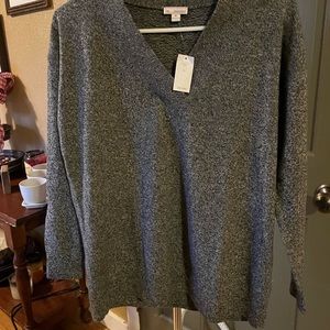 GAP  Grey V neck sweater. Super soft. NWT